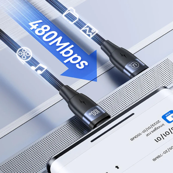 USAMS Kabel U85 USB-C na USB-C 100W 1.2m PD Fast Charging